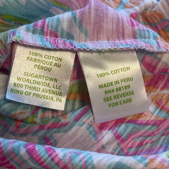 Lilly Pulitzer Essie Top Womens XS Scuba to Cuba Print Colorful Beachy Tank - Picture 6 of 8